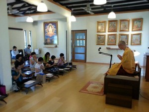 Genla leading meditation